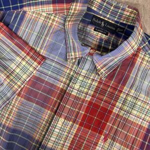 Polo Ralph Lauren Button Shirt Men's Multicolor Striped Size XXL Short Sleeves